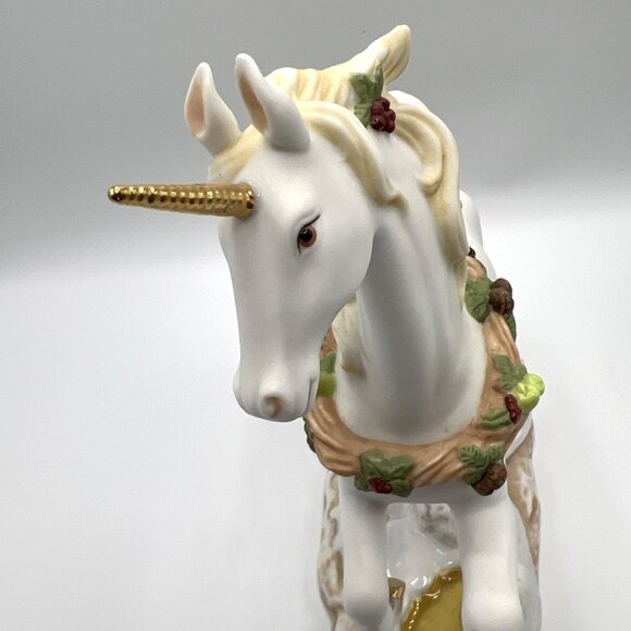 Princeton Gallery Yuletide Bliss Unicorn Horse 2005 Christmas Holiday - Picture 3 of 6